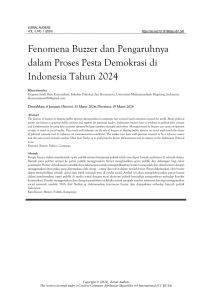 Fenomena Buzzer Politik di Indonesia: Apakah Ada Pengaruhnya?