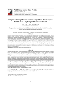 Dampak Buzzer Politik Terhadap Kepercayaan Publik pada Pemerintah