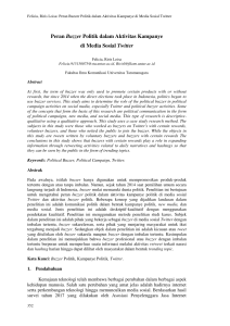 Peran Buzzer Politik dalam Menguatkan Narasi Politik di Media Sosial